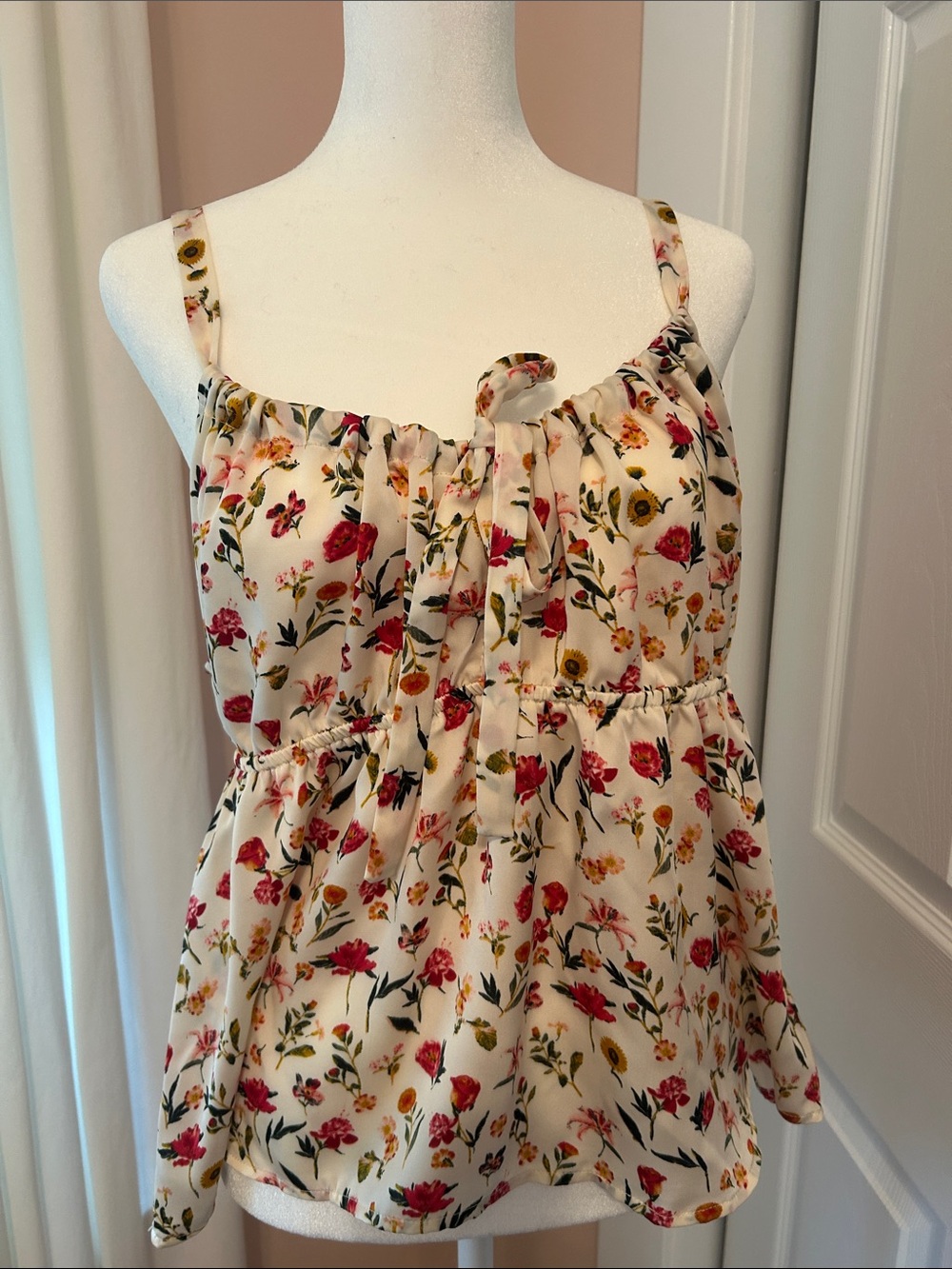 J. Crew Cream Floral 2pc set. Camisole and shorts pajama set